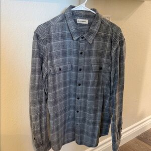 Lucky Brand Charcoal Checkered Men's shirt jacket size large excellent condition